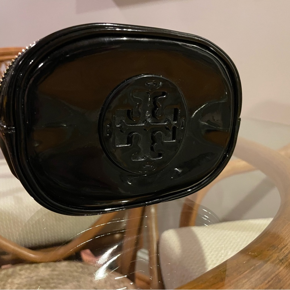 Tori Burch patent makeup bag